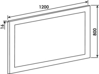 Miroir à suspendre NUDEA cognac 120cm  