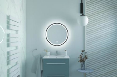 Miroir LED Alexandrie ø60 avec contour noir