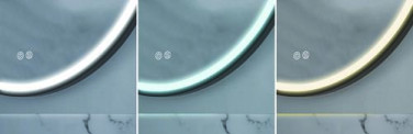 Miroir LED Alexandrie ø60 avec contour noir