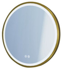 Miroir LED Alexandrie ø80 avec contour or 