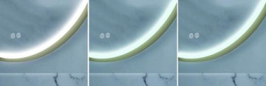 Miroir LED Alexandrie ø80 avec contour or 