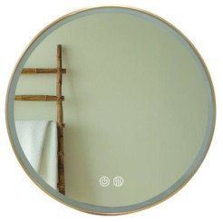 Miroir LED Alexandrie ø60 avec contour or 
