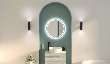 Miroir LED Louxor ø60 contours sablés