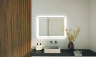 Miroir LED Lausane 80X60cm contours sablés