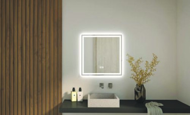 Miroir LED Lausane 60X60cm contours sablés