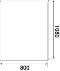 Miroir affleurant 80cm hauteur 1050mm