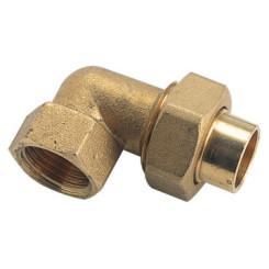 COUDE UNION LAITON A PORTEE SPHERO-CONIQUE FEMELLE ET A SOUDER CUIVRE Ø14-15/21 - 96 GCU