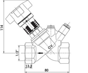 Vanne d'équilibrage AQUASTROM C DN15 - OVENTROP