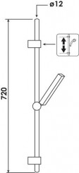 Ensemble barre anticalcaire monojet design Cuadr'O 