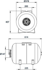 Réservoir à vessie interchangeable 50 litres