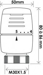 Tête thermostatique à élément sensible liquide VT0,4