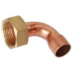 RACCORD COUDE AVEC COLLU BATTU Ø14-12/17 - 2A GCU