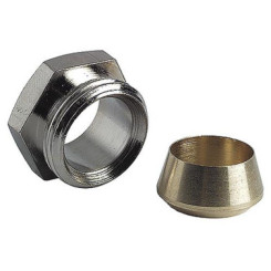RACCORD BAGUE LAITON POUR RACCORDEMENT SUR TUBE CUIVRE Ø14-15/21