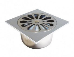 Siphon de sol plastique carré 140mm ø40 - VALENTIN