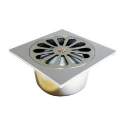 SIPHON DE SOL PLASTIQUE - PLATEAU CARRE 100 - VALENTIN