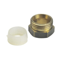 RACCORD BRUT BAGUE NYLON POUR RACCORDEMENT DIRECT SUR TUBE CUIVRE