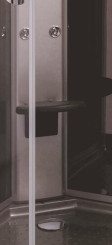 Cabine de douche quart de cercle 90cm avec toit haut parleur