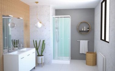 Cabine de douche accès d'angle 80cm YAKO - ELMER
