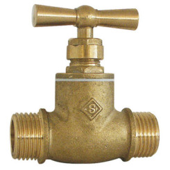 ROBINET DARRET LAITON 15/21 - DOUBLE MALE A EPAULEMENT