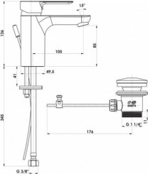 Mitigeur de lavabo taille M Norm'O C3 - ROLF