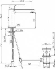 Mitigeur de lavabo noir mat taille M Fact'Ory 
