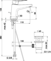 Mitigeur de lavabo Fact'Ory nickel brossé C3 