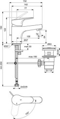 Mitigeur de lavabo OLYOS CH3 - PORCHER