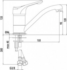 Mitigeur de lavabo bec court Access C2 