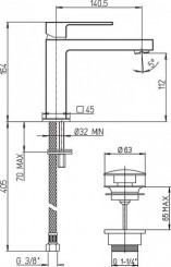 Mitigeur de lavabo Cuadr'O 