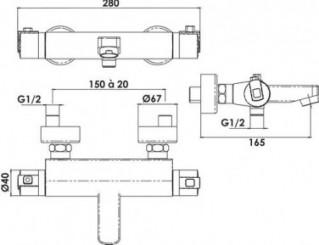 Thermostatique de bain-douche Nam'O - ROLF
