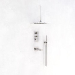 Pack thermostatique de bain/douche à encastrer Cuadr'O 