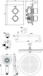 Pack thermostatique de douche à encastrer Ev'O  Inside