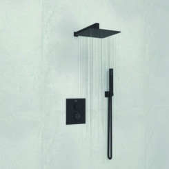 Pack thermostatique de douche à encastrer noir mat Factor'y  Inside