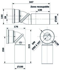 Pipe WC orientable ø100 - NICOLL