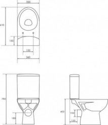 Pack WC double commande sans bride 