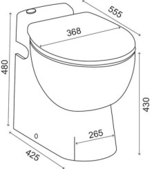 WC broyeur SANICOMPACT PRO