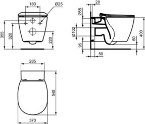 Cuvette suspendue KHEOPS - PORCHER