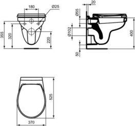 Cuvette suspendue NOE - PORCHER