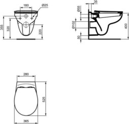 Cuvette suspendue ULYSSE - PORCHER