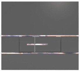 PLAQUE DE COMMANDE 3/6 LITRES INOX AVEC INSERTS