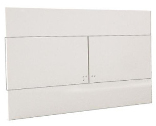 Plaque de commande 3/6 litres carrée blanche 