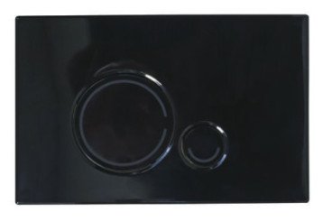 Plaque de commande 3/6 litres ronde noire 