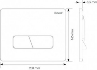 Plaque de commande 3/6 litres INGENIO CUT blanche - SIAMP