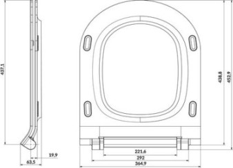 Abattant thermodur antibactérien frein de chute