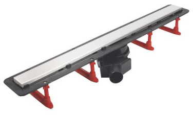 PACK CANIVEAU COMPLET AVEC GRILLE VERRE BLANC SANS CADRE