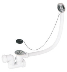 VIDAGE DE BAIGNOIRE A CHAINETTE AVEC SIPHON ORIENTABLE - WIRQUIN PRO