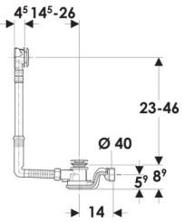 Vidage de baignoire Pushcontrol - GEBERIT