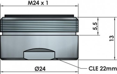 Aérateur mâle 24/100 grille plastique 25l/min