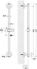 Ensemble barre anticalcaire monojet Fact'Ory noir mat 
