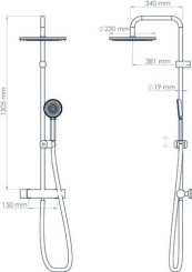 Colonne de douche thermostatique COME